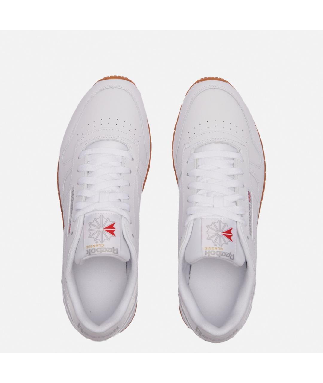 REEBOK Белые кожаные низкие кроссовки / кеды, фото 3