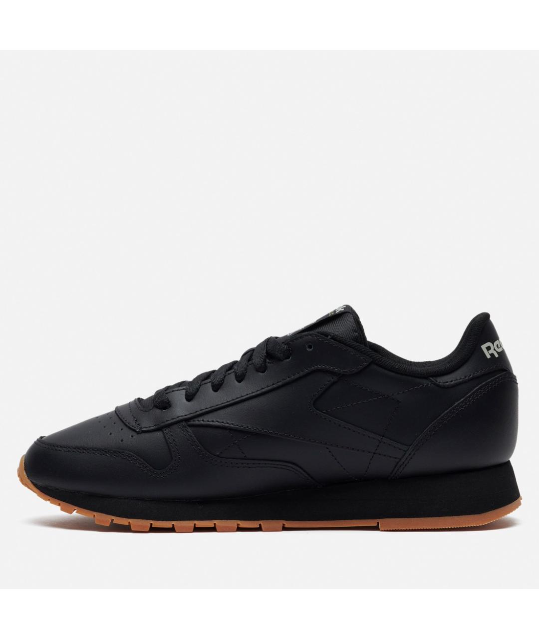 REEBOK Черные кожаные низкие кроссовки / кеды, фото 6
