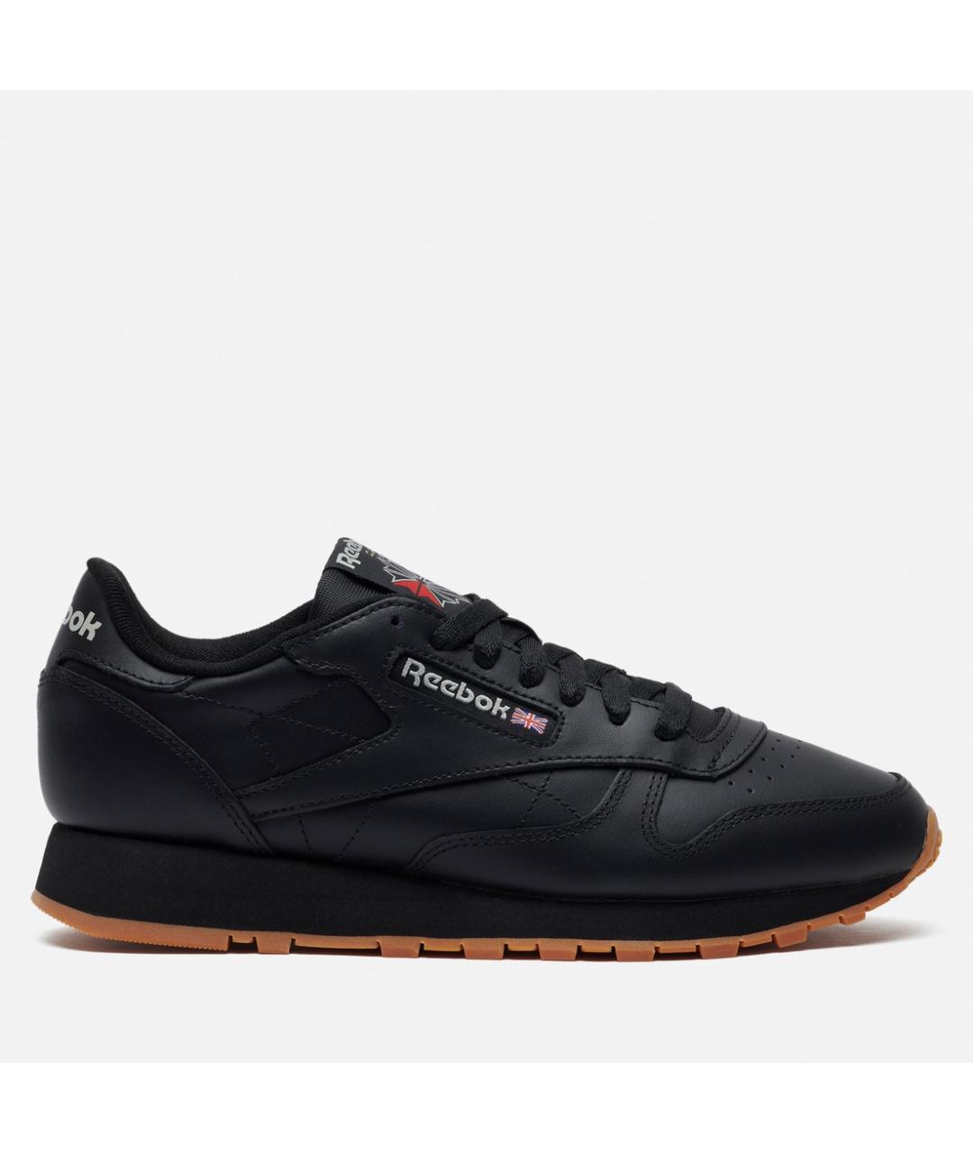 REEBOK Черные кожаные низкие кроссовки / кеды, фото 10