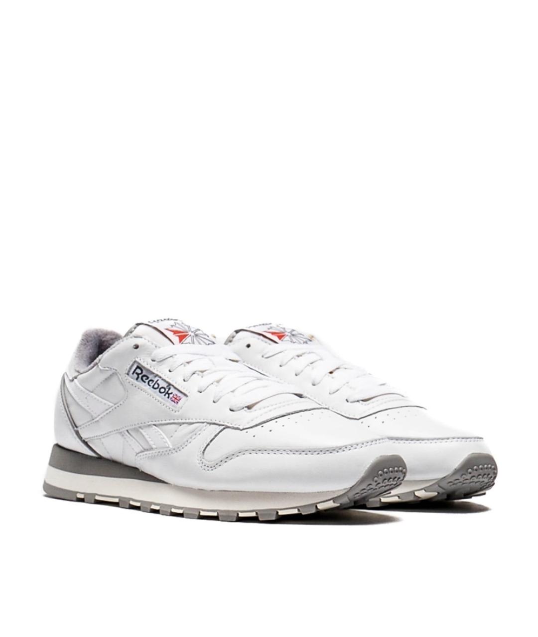 REEBOK Белые кожаные низкие кроссовки / кеды, фото 3