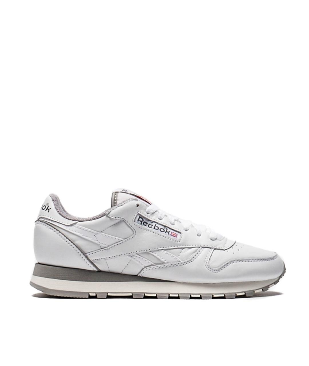 REEBOK Белые кожаные низкие кроссовки / кеды, фото 5
