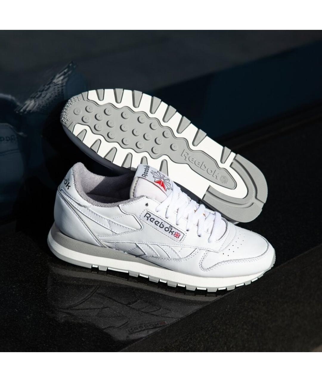 REEBOK Белые кожаные низкие кроссовки / кеды, фото 9