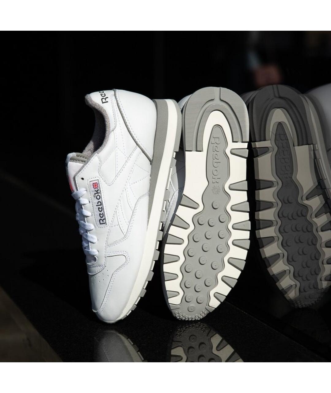 REEBOK Белые кожаные низкие кроссовки / кеды, фото 8