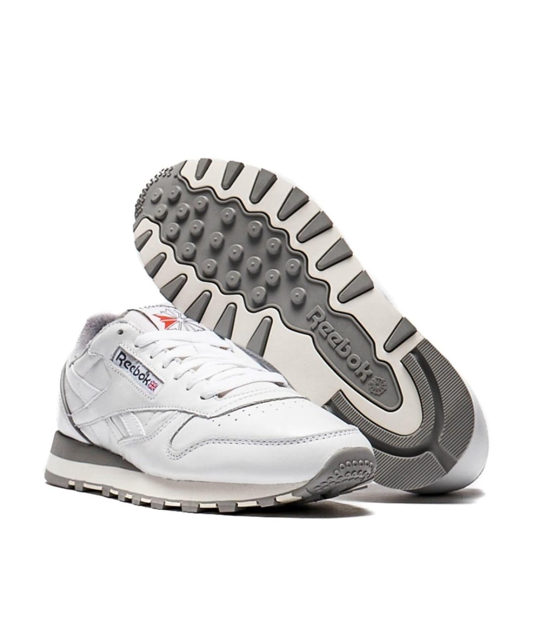 REEBOK Белые кожаные низкие кроссовки / кеды, фото 6