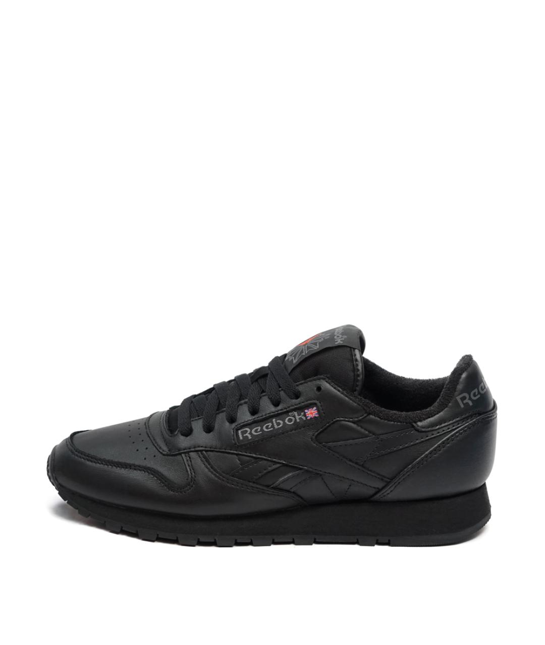 REEBOK Черные кожаные низкие кроссовки / кеды, фото 7