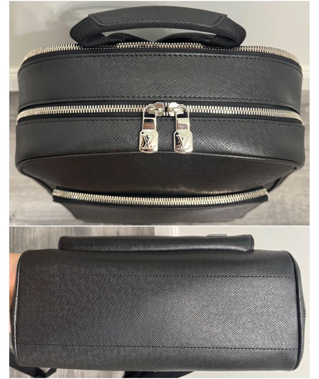 LOUIS VUITTON Черный кожаный рюкзак, фото 4