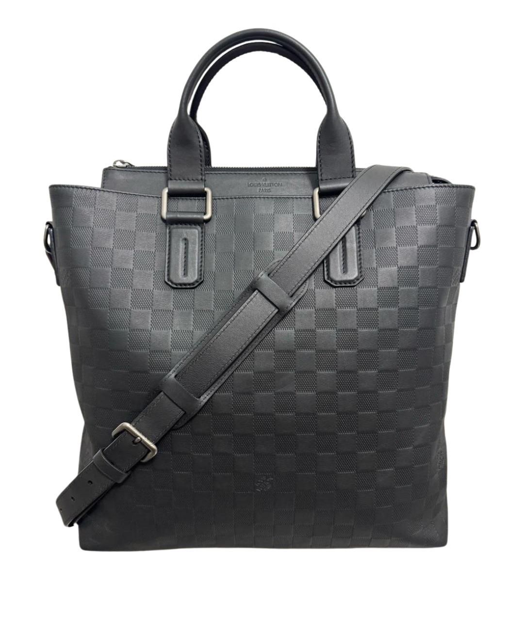 LOUIS VUITTON Черный кожаный портфель, фото 1