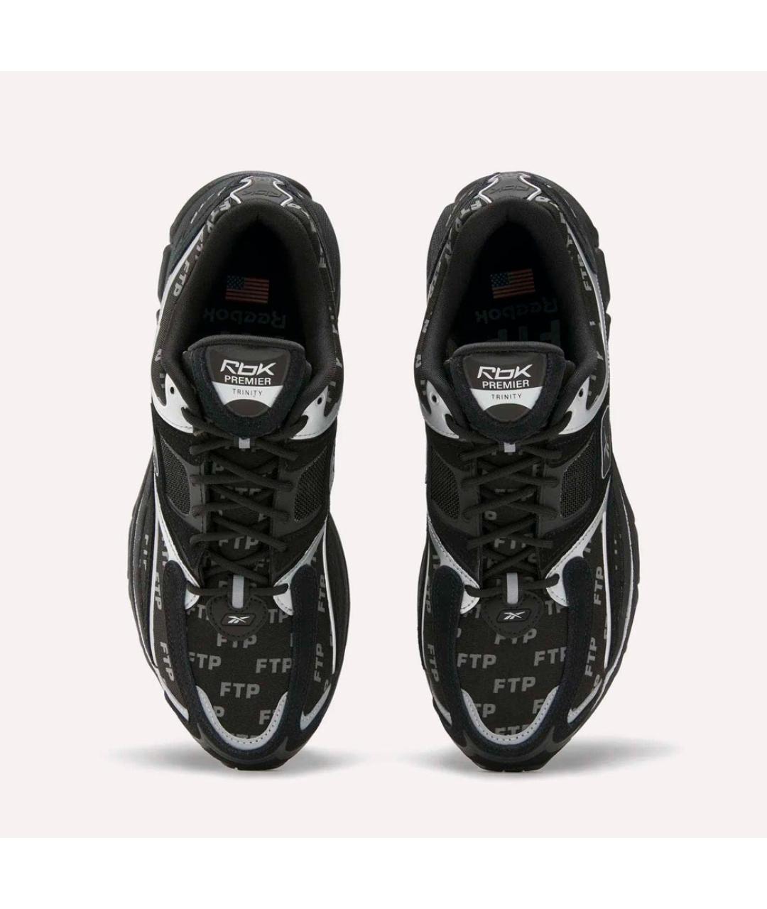 REEBOK Черные низкие кроссовки / кеды, фото 4