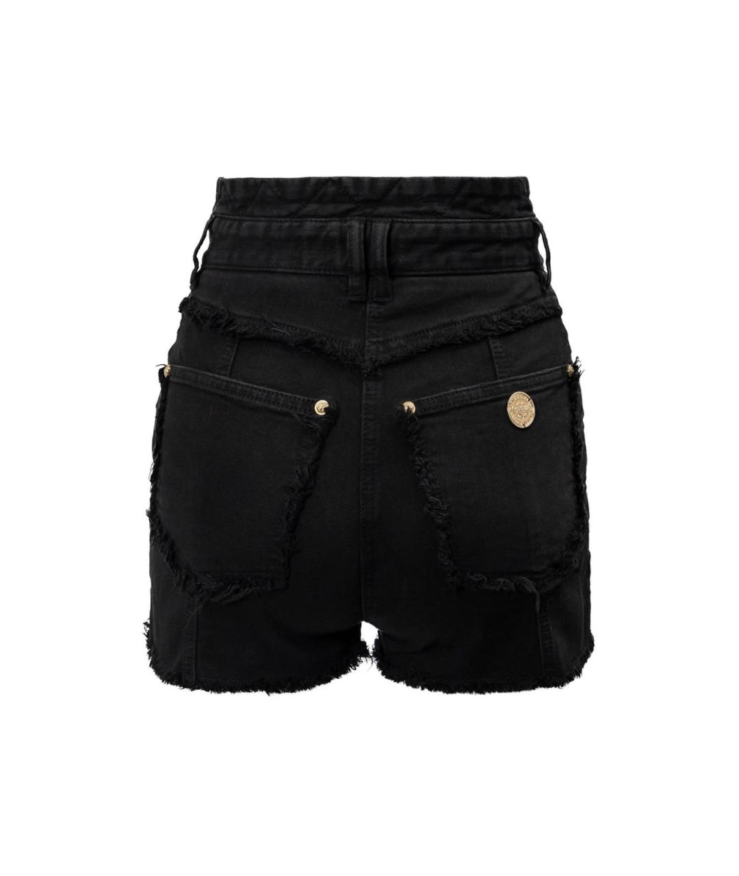 BALMAIN Черные хлопковые шорты, фото 2