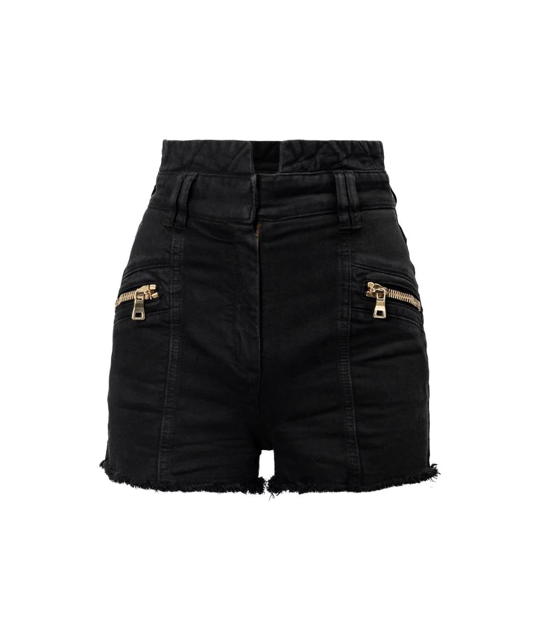 BALMAIN Черные хлопковые шорты, фото 1