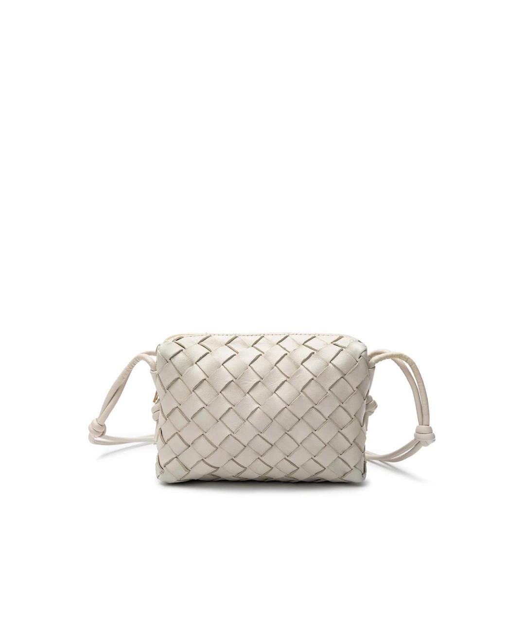 BOTTEGA VENETA Белая кожаная сумка тоут, фото 1
