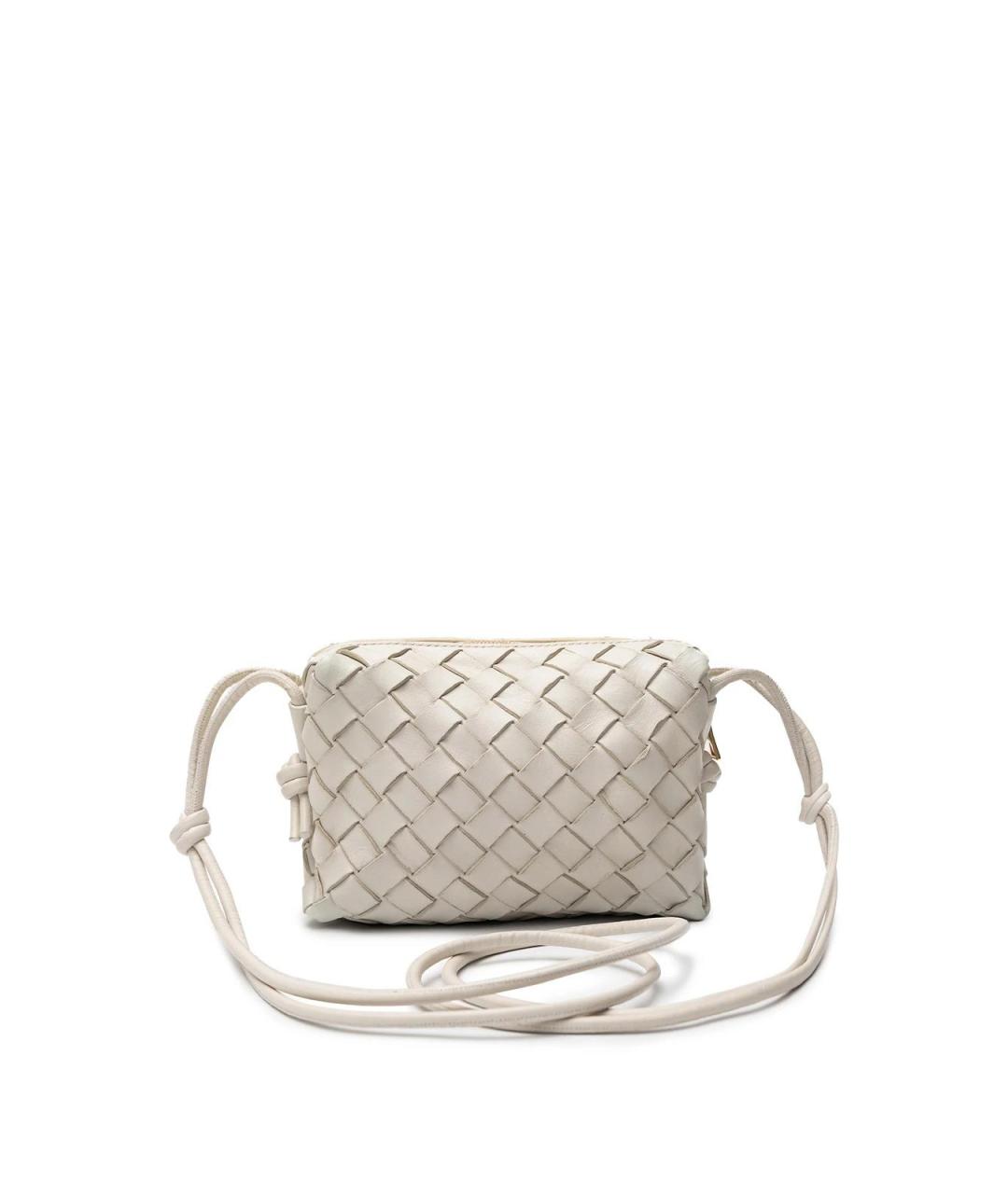 BOTTEGA VENETA Белая кожаная сумка тоут, фото 3