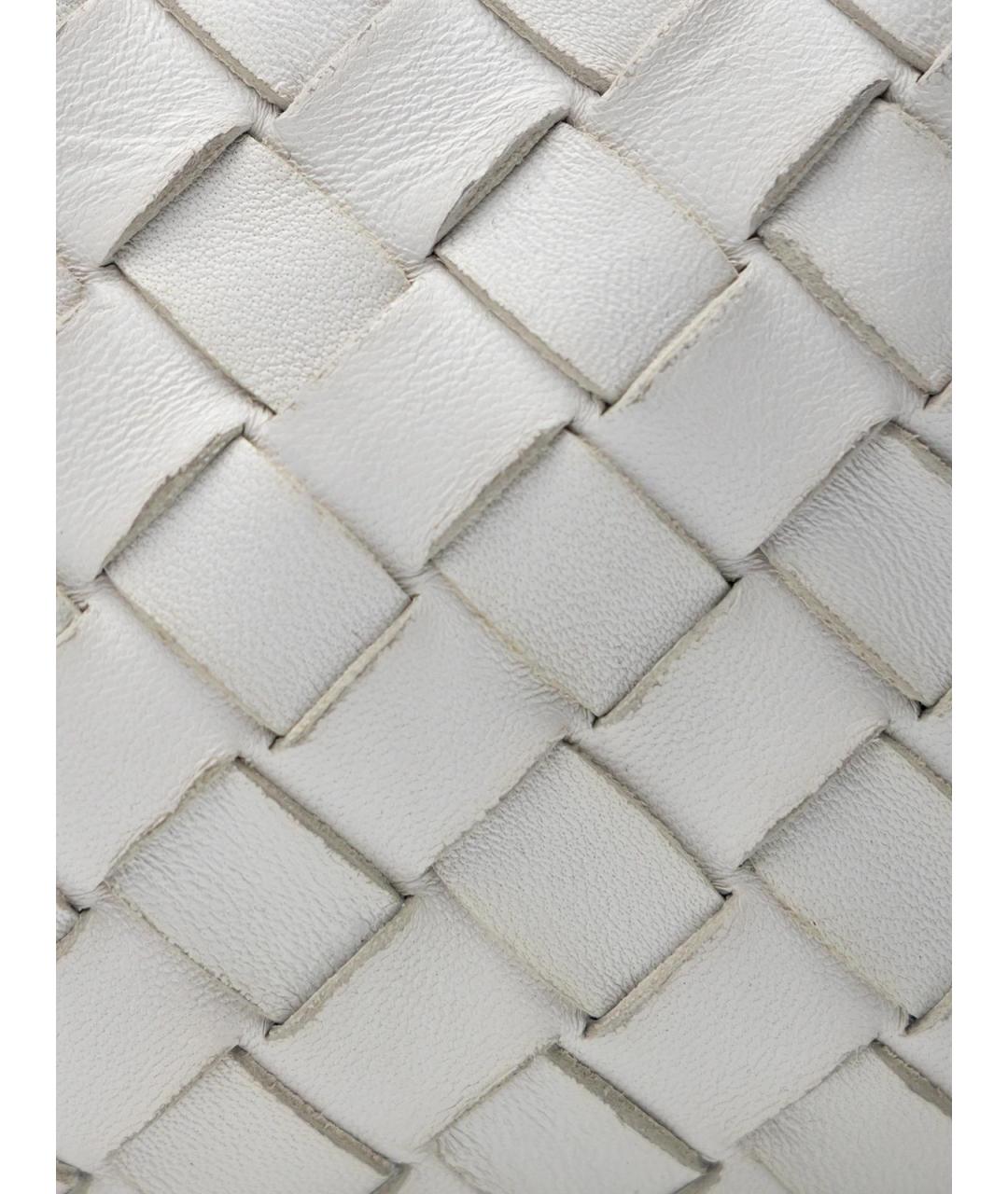 BOTTEGA VENETA Белая кожаная сумка тоут, фото 5