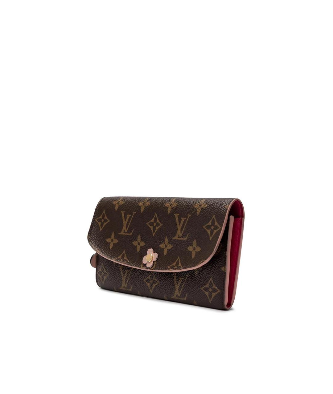 LOUIS VUITTON Коричневый кожаный кошелек, фото 2