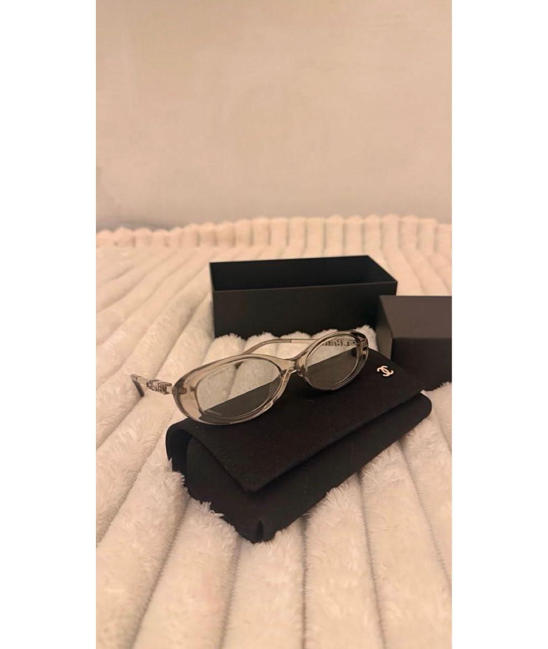 CHANEL Серые пластиковые солнцезащитные очки, фото 2