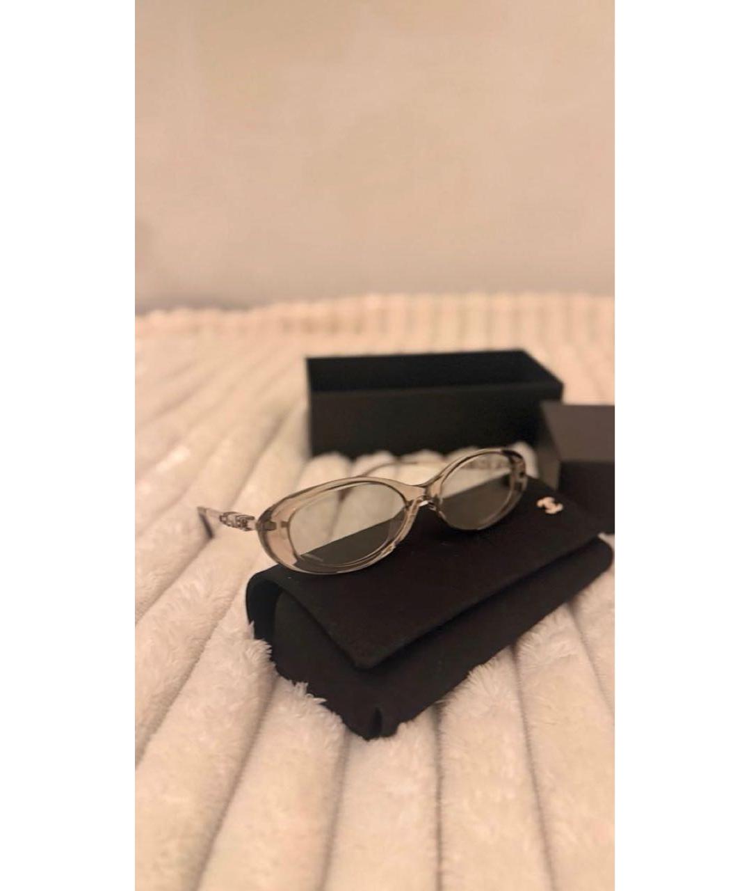 CHANEL Серые пластиковые солнцезащитные очки, фото 4