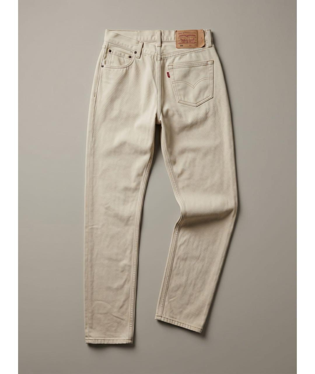 LEVI'S Бежевые прямые джинсы, фото 2
