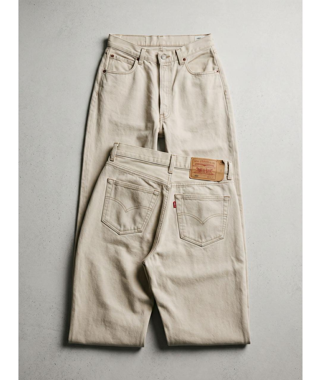 LEVI'S Бежевые прямые джинсы, фото 5