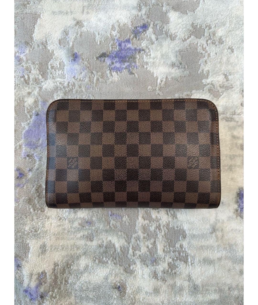 LOUIS VUITTON Коричневая кожаная барсетка, фото 2