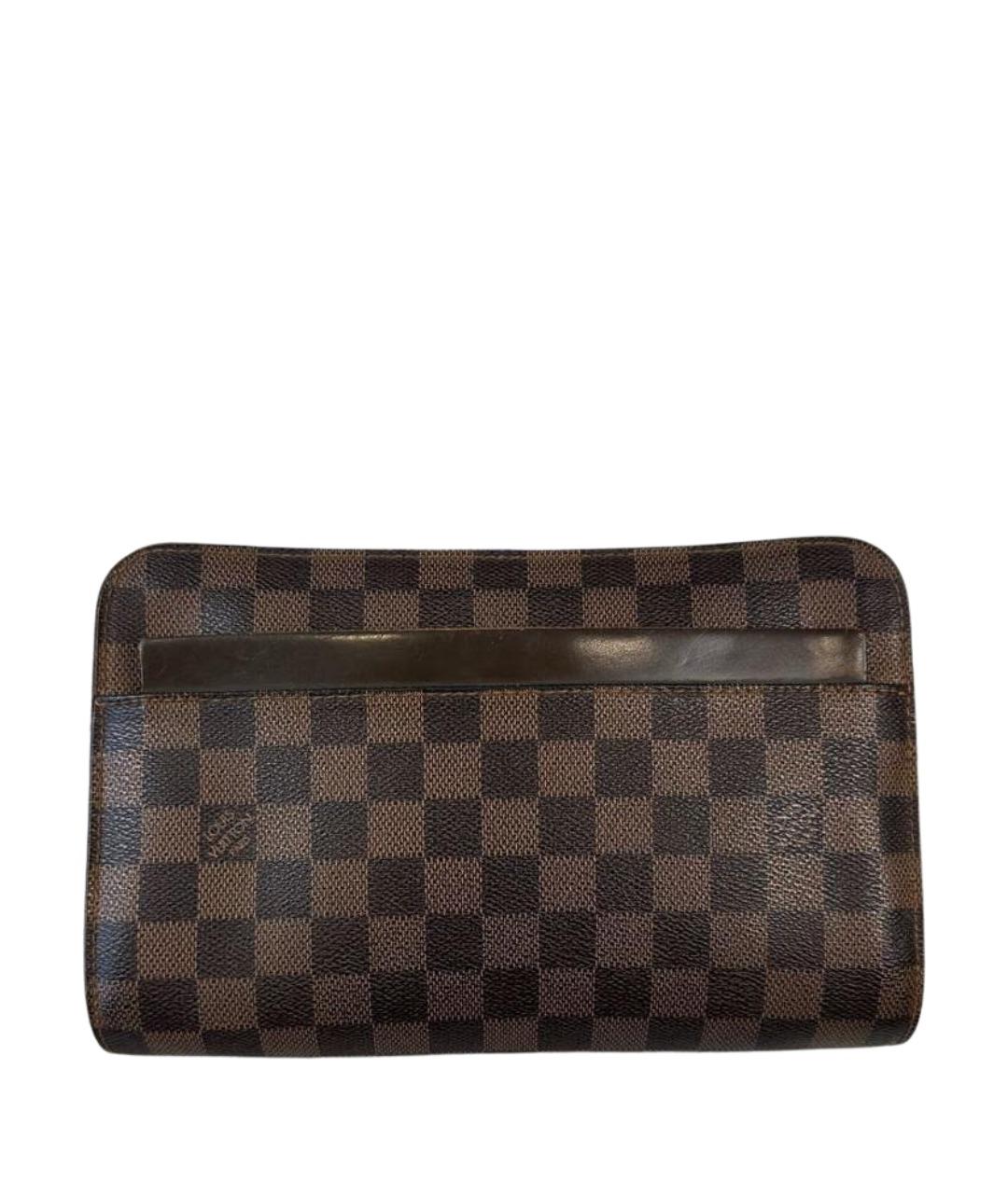 LOUIS VUITTON Коричневая кожаная барсетка, фото 1