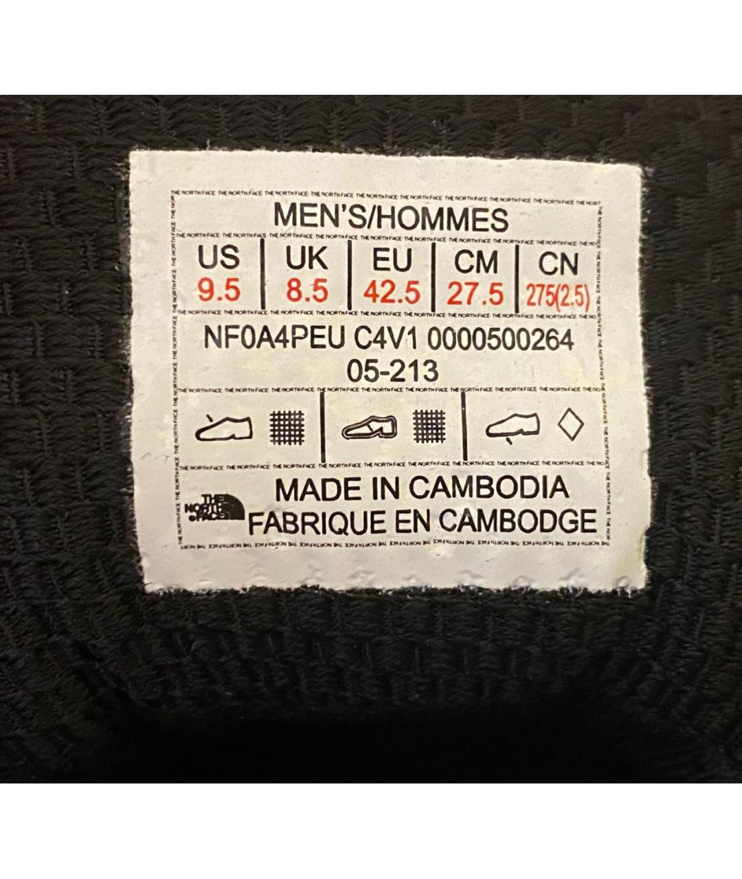 THE NORTH FACE Черные синтетические низкие кроссовки / кеды, фото 5