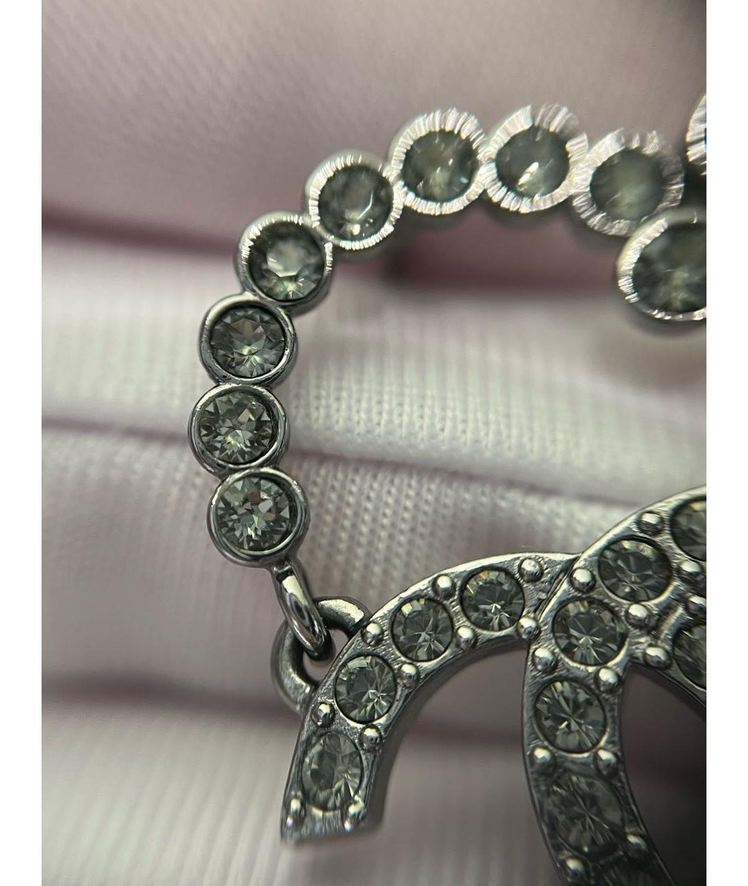 CHANEL Серебряные металлические серьги, фото 5