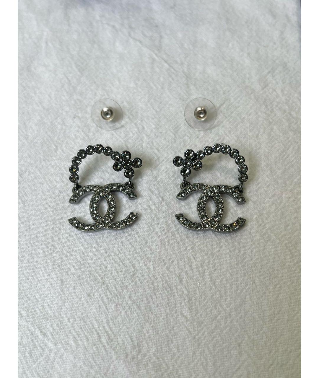 CHANEL Серебряные металлические серьги, фото 9
