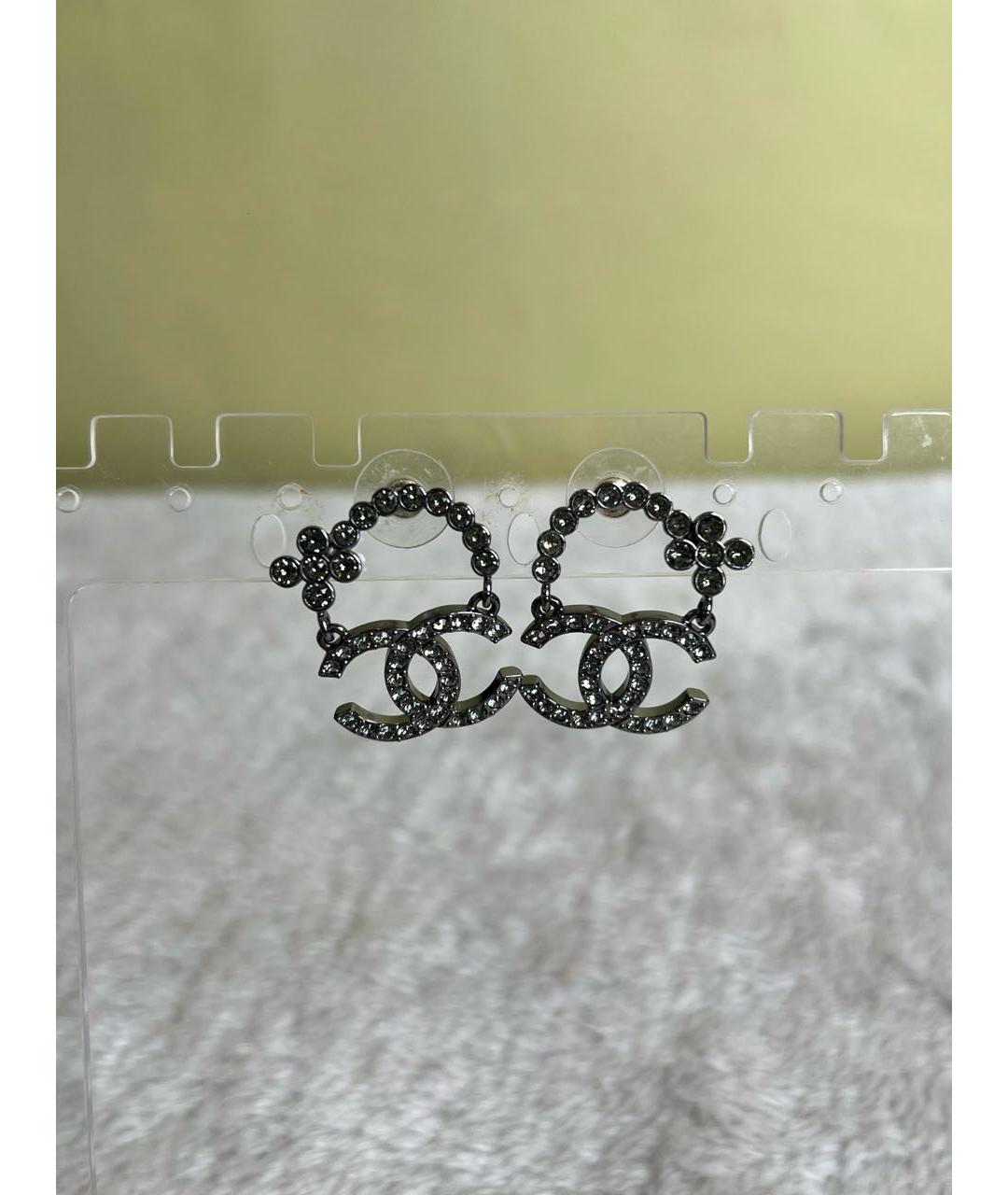 CHANEL Серебряные металлические серьги, фото 4