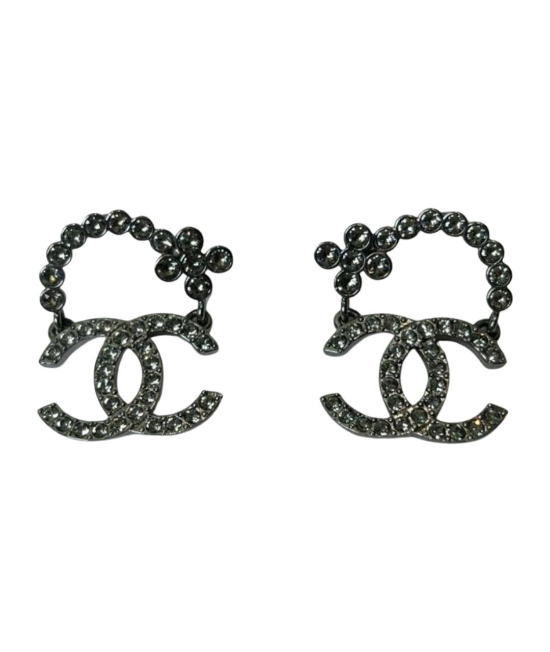 CHANEL Серебряные металлические серьги, фото 1