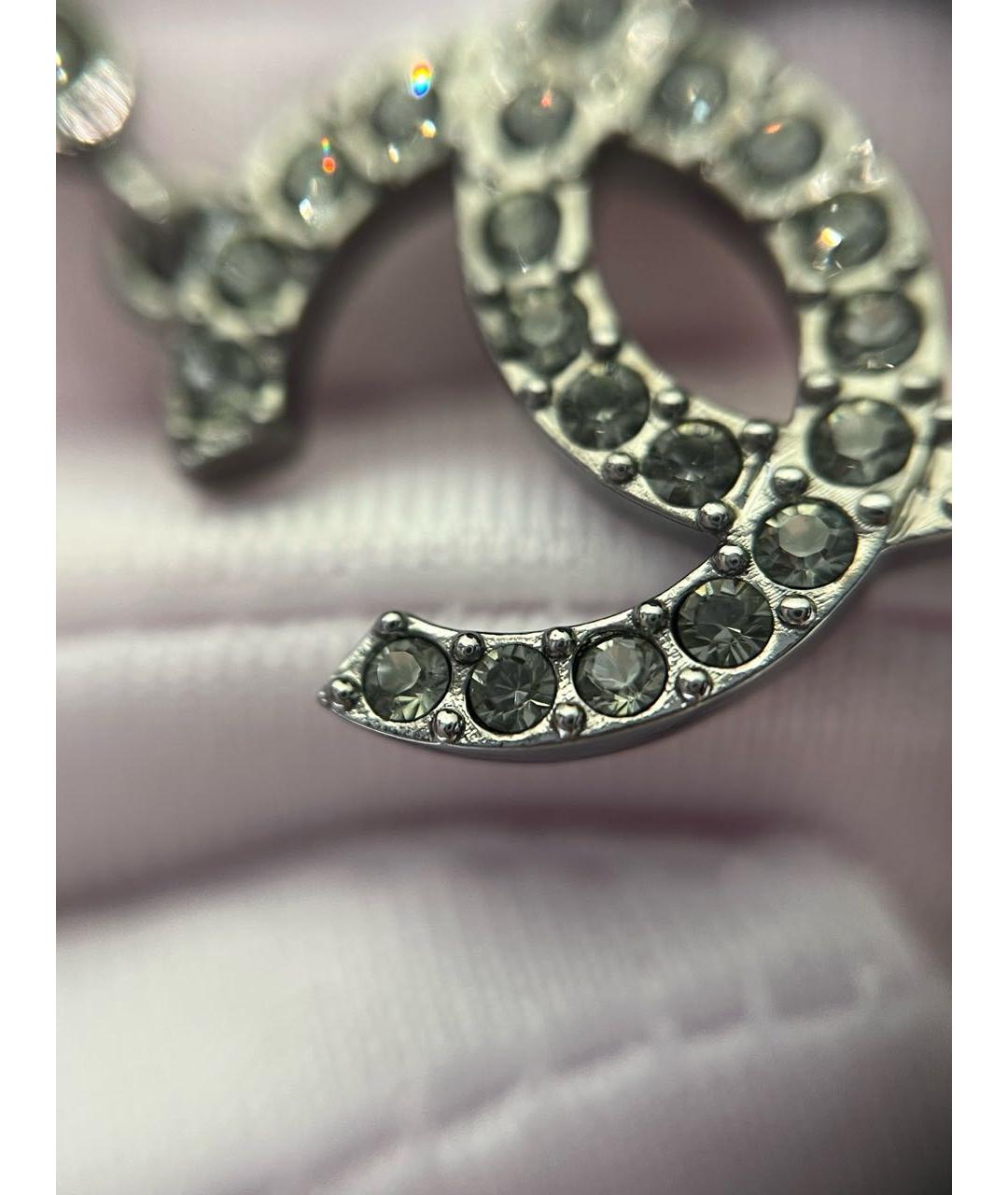 CHANEL Серебряные металлические серьги, фото 8