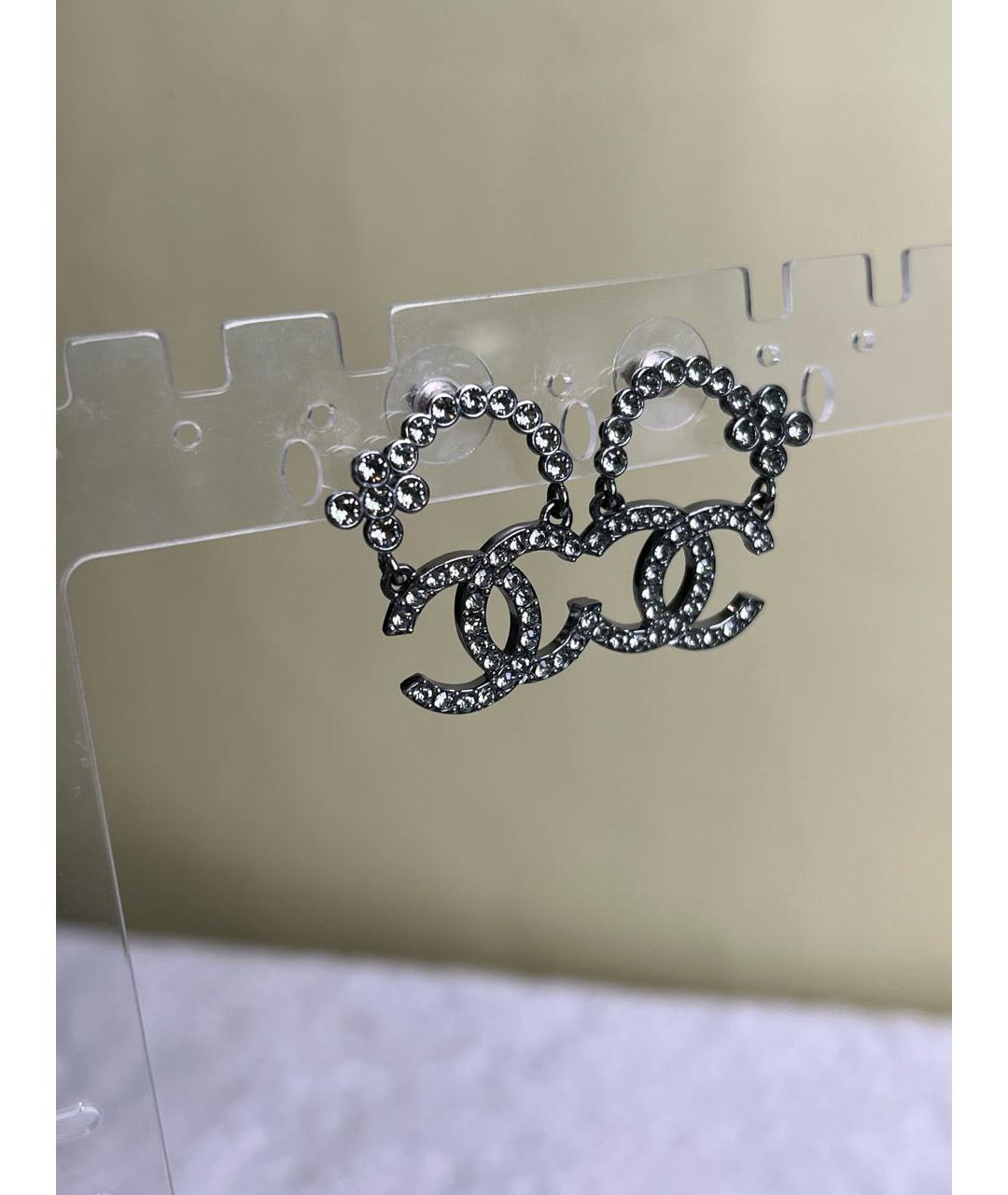 CHANEL Серебряные металлические серьги, фото 7