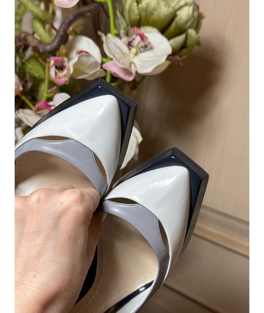 CHRISTIAN DIOR Серые кожаные туфли, фото 6