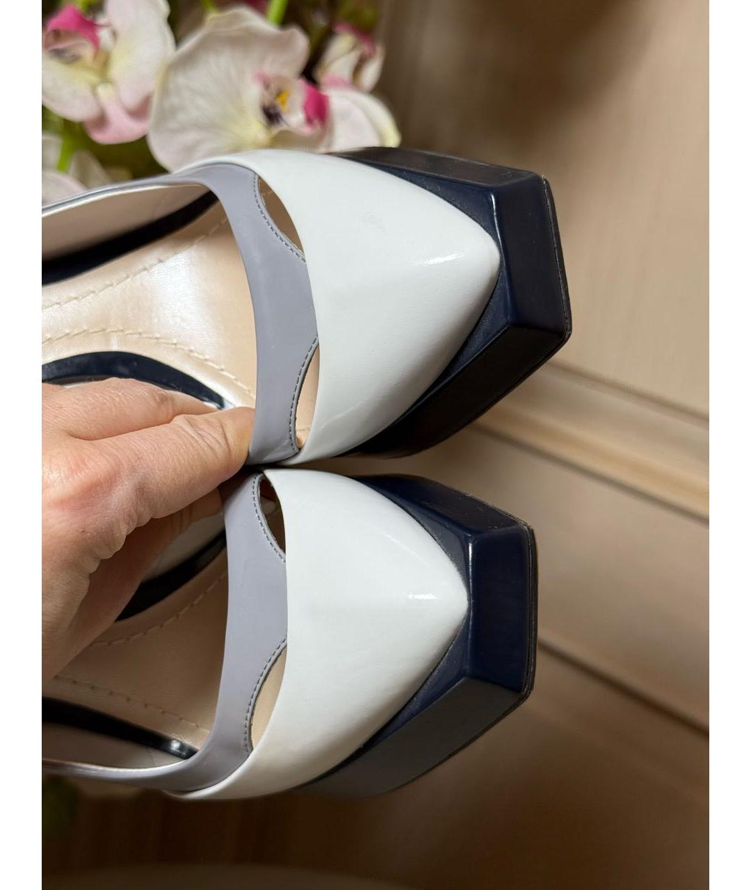 CHRISTIAN DIOR Серые кожаные туфли, фото 5