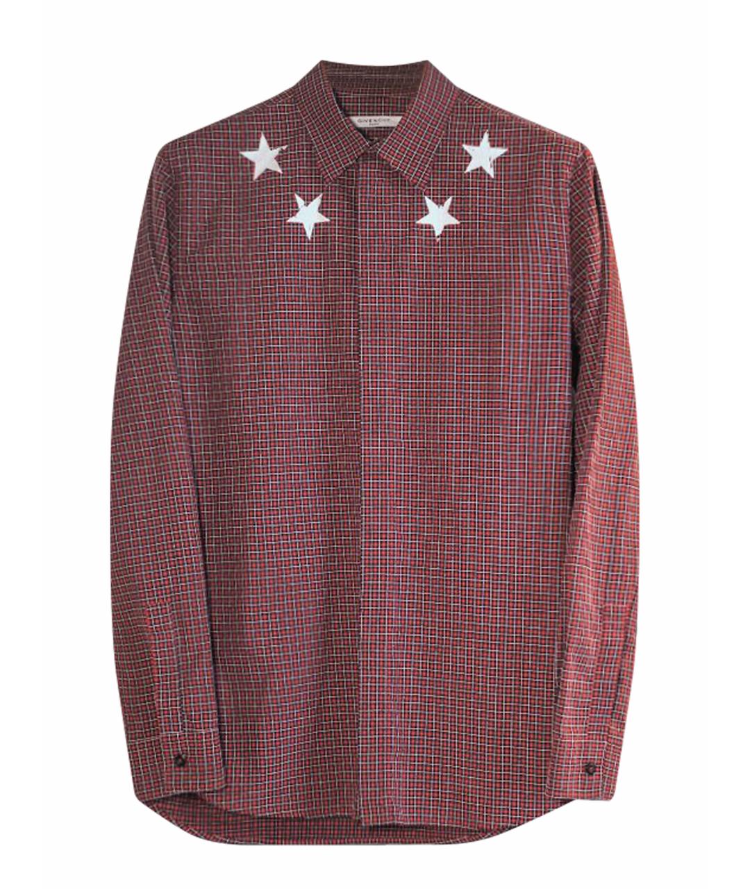 GIVENCHY Бордовая хлопковая кэжуал рубашка, фото 1