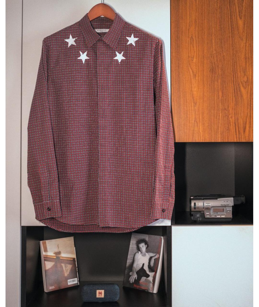 GIVENCHY Бордовая хлопковая кэжуал рубашка, фото 8