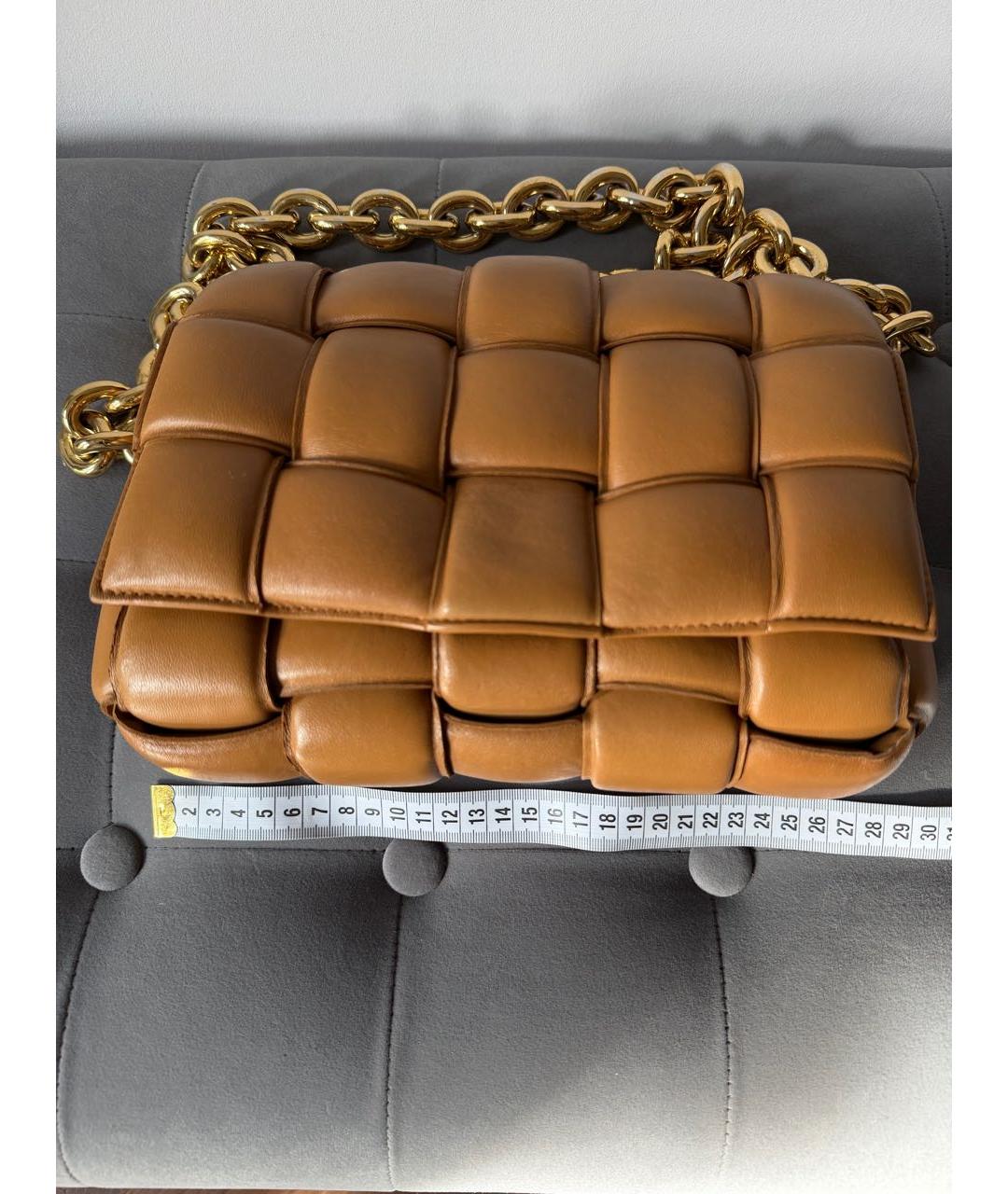 BOTTEGA VENETA Коричневая кожаная сумка через плечо, фото 6