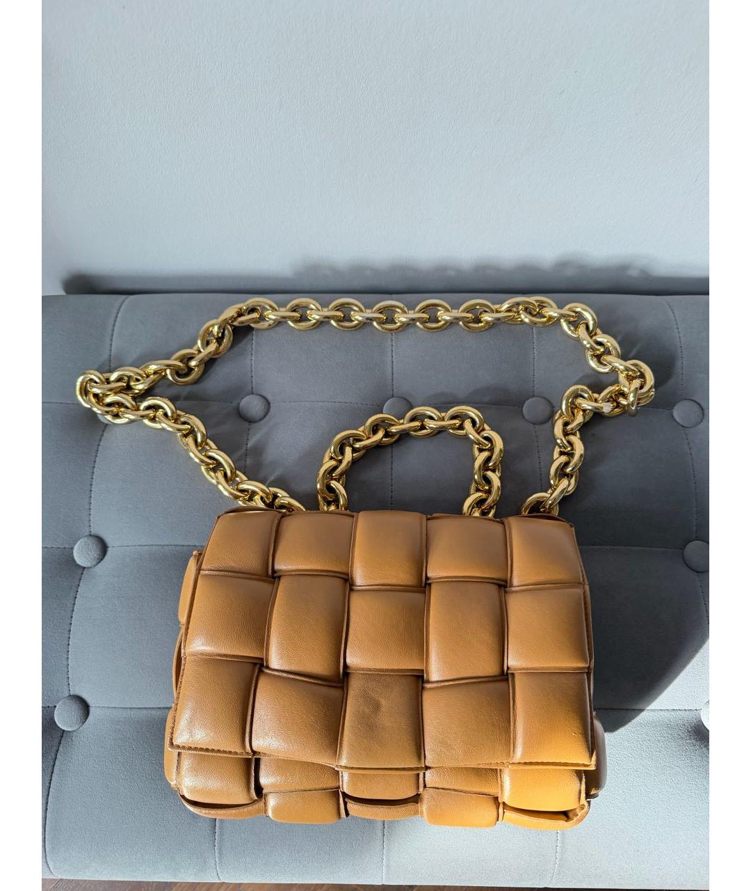 BOTTEGA VENETA Коричневая кожаная сумка через плечо, фото 9