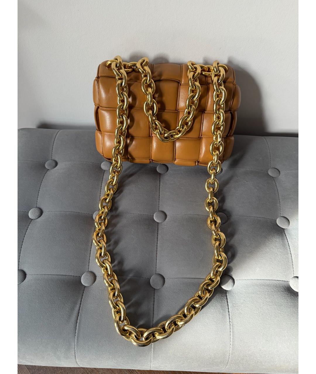 BOTTEGA VENETA Коричневая кожаная сумка через плечо, фото 3