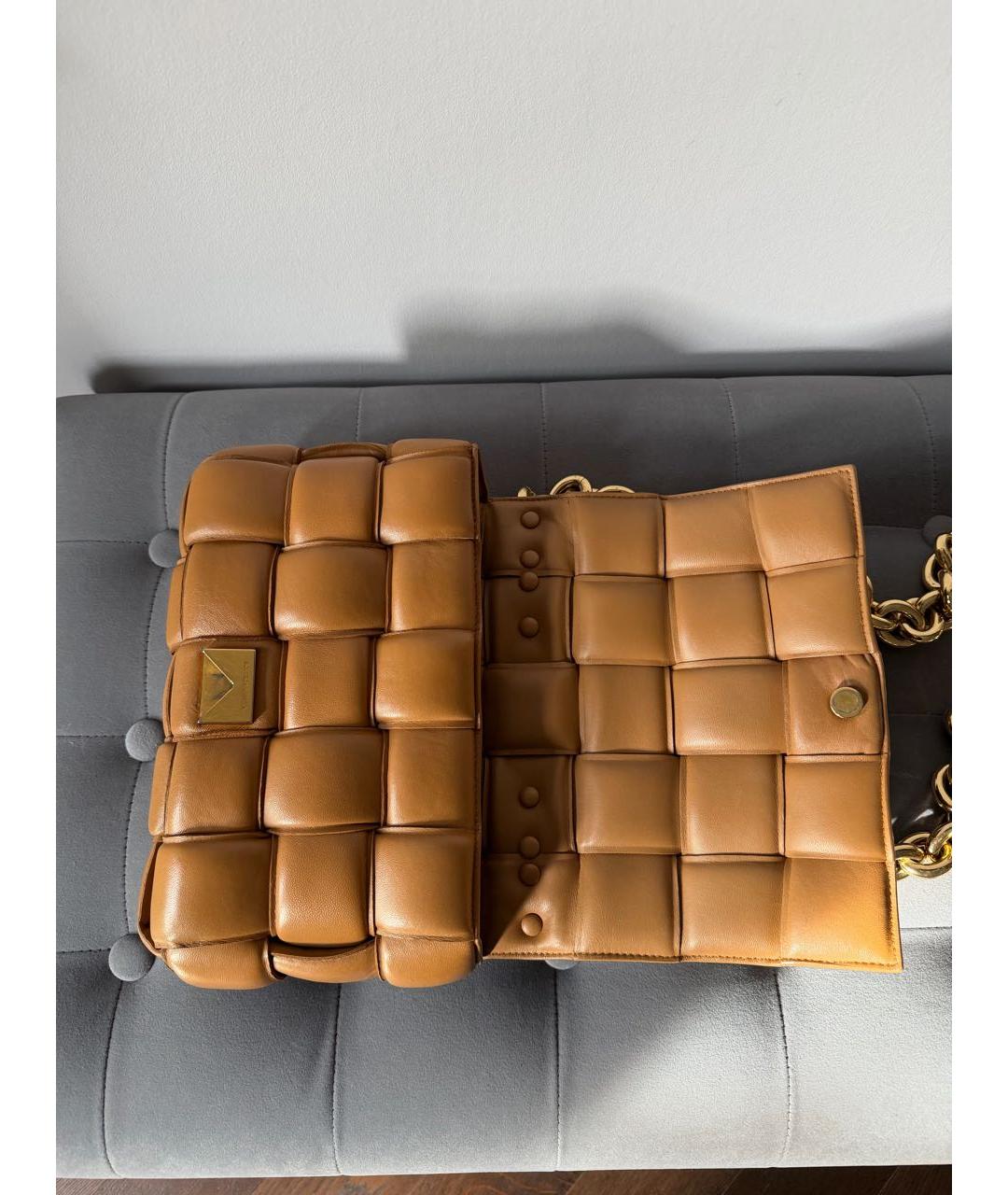 BOTTEGA VENETA Коричневая кожаная сумка через плечо, фото 4