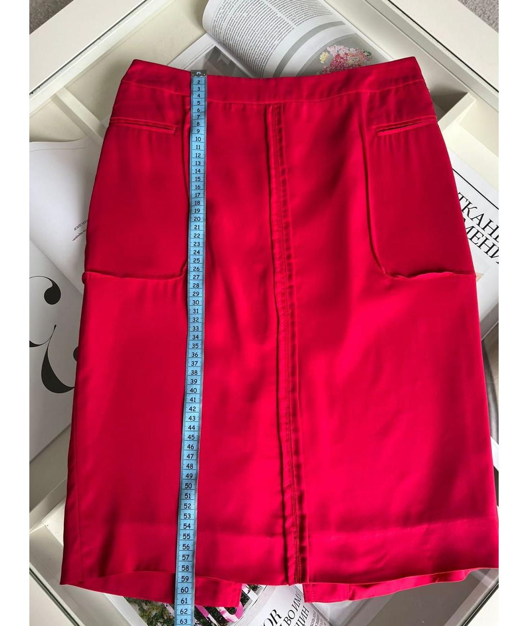 SAINT LAURENT Красная юбка миди, фото 8
