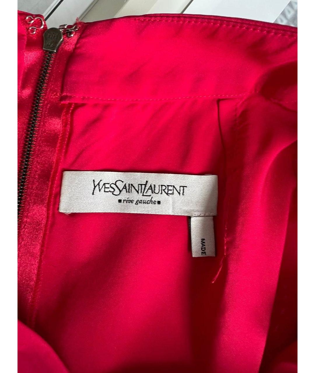 SAINT LAURENT Красная юбка миди, фото 3