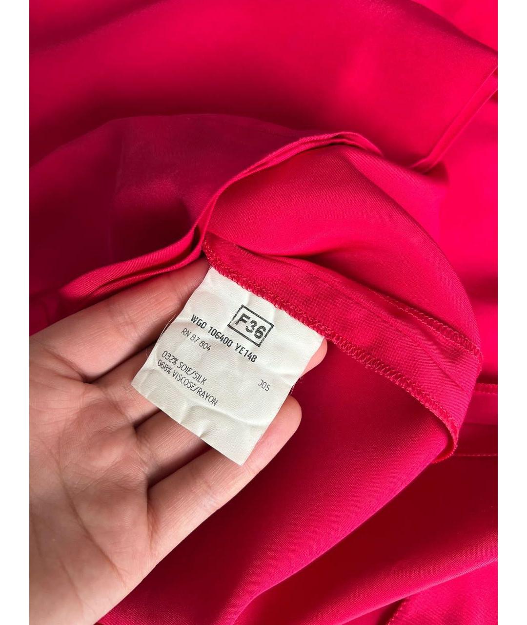 SAINT LAURENT Красная юбка миди, фото 4