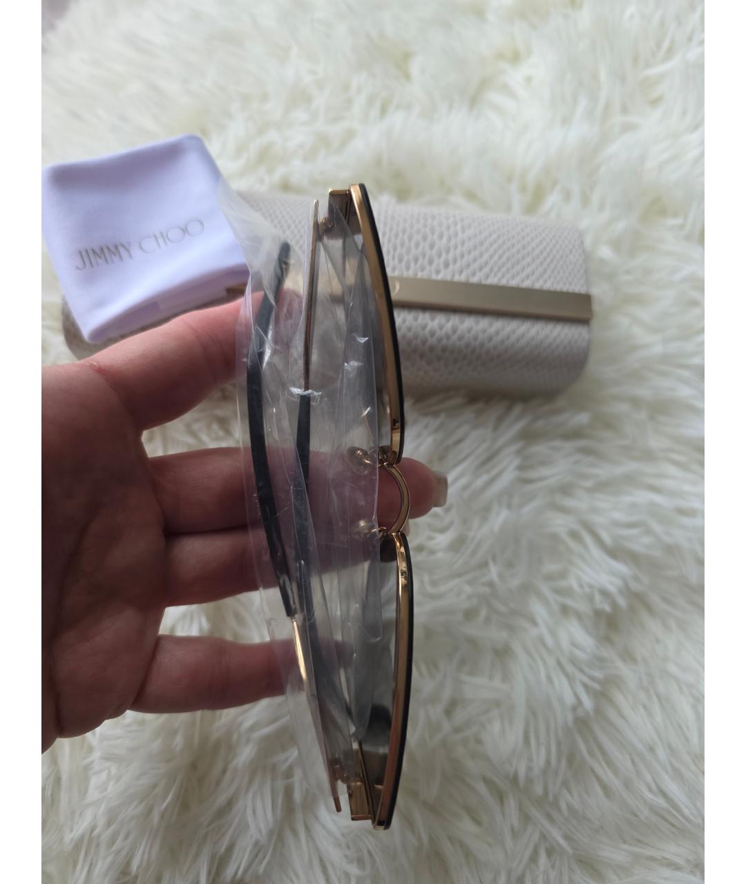 JIMMY CHOO Черные металлические солнцезащитные очки, фото 4