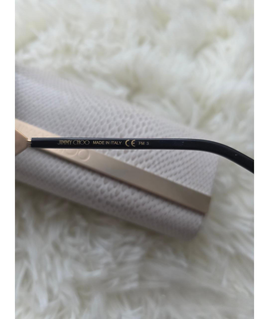 JIMMY CHOO Черные металлические солнцезащитные очки, фото 6