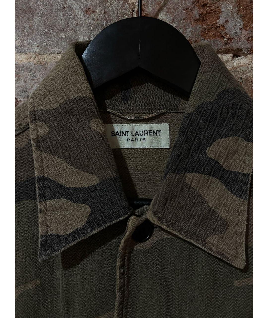 SAINT LAURENT Мульти хлопковая кэжуал рубашка, фото 3
