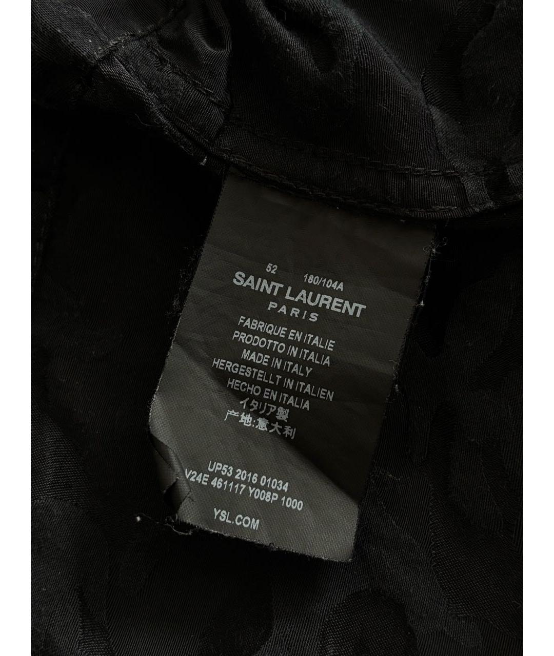 SAINT LAURENT Антрацитовая полиэстеровая куртка, фото 4