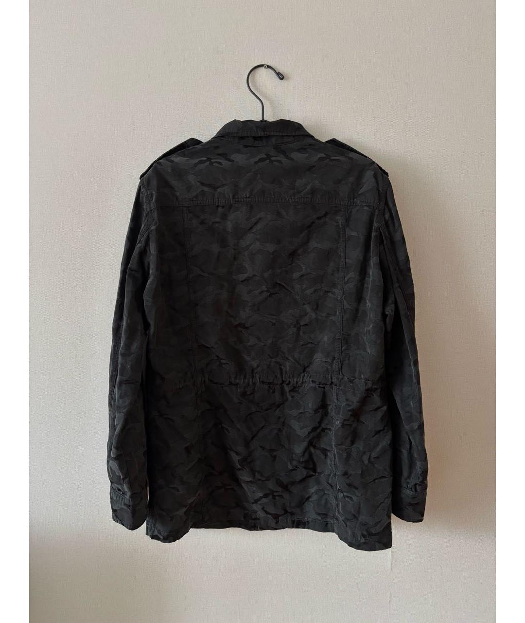 SAINT LAURENT Антрацитовая полиэстеровая куртка, фото 2