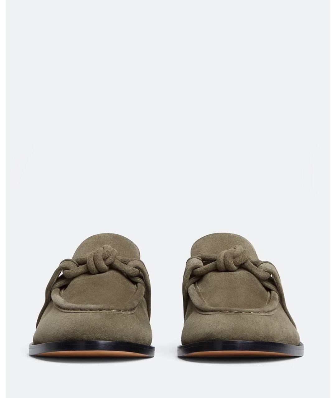 BOTTEGA VENETA Хаки замшевые лоферы, фото 2