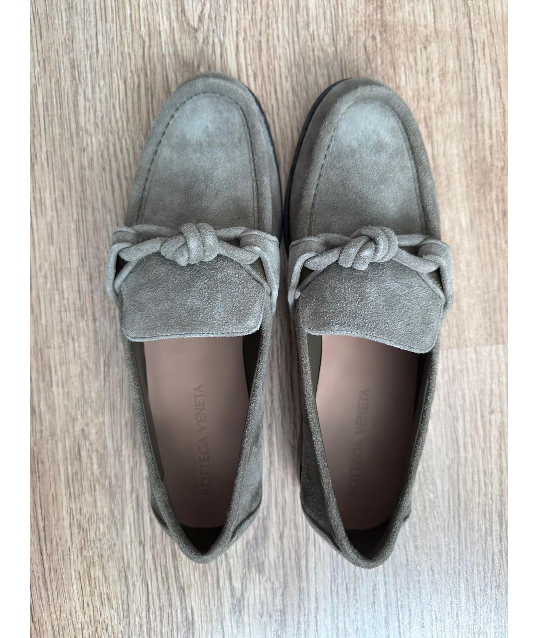 BOTTEGA VENETA Хаки замшевые лоферы, фото 3