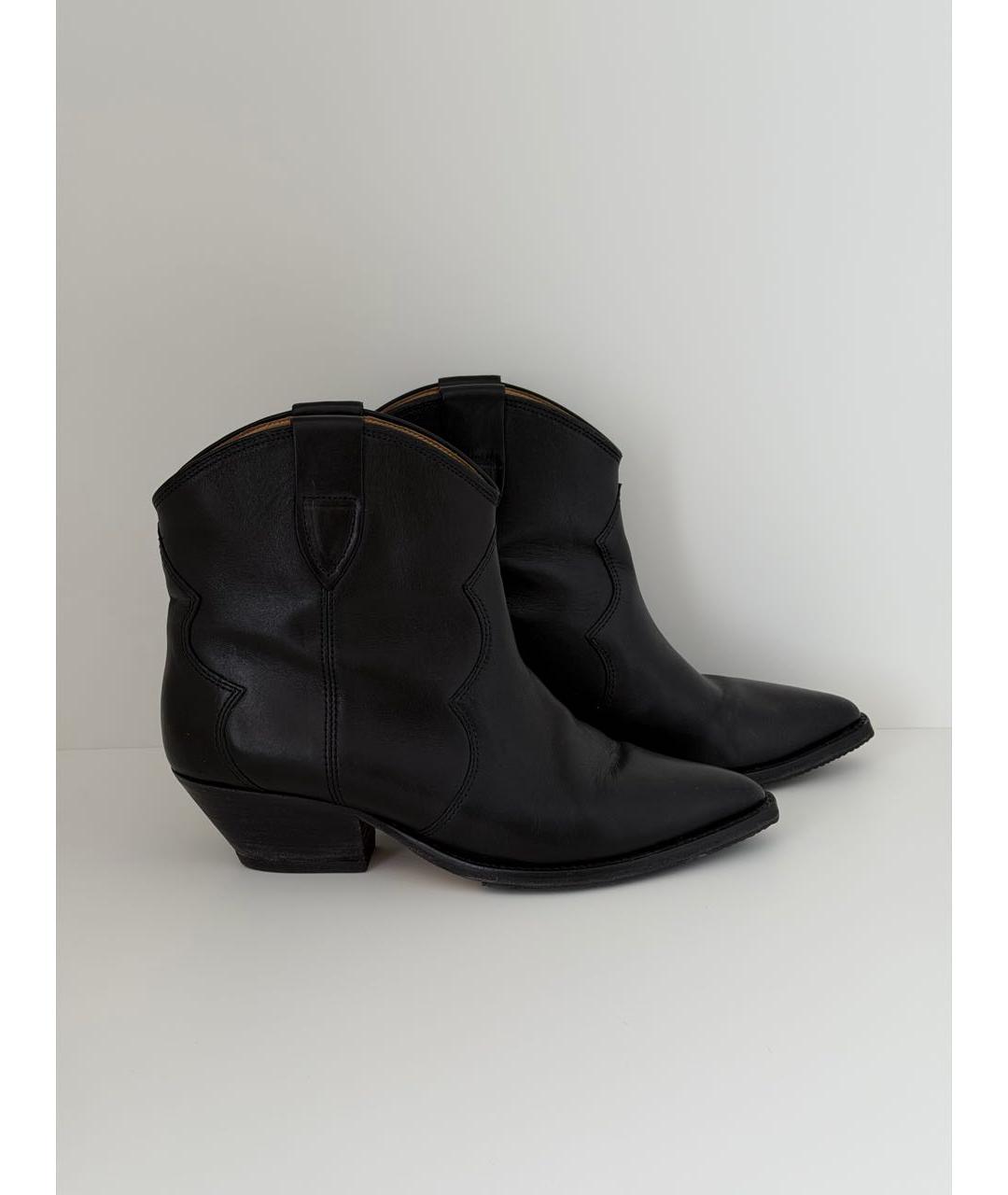 ISABEL MARANT Черные кожаные ботильоны, фото 9